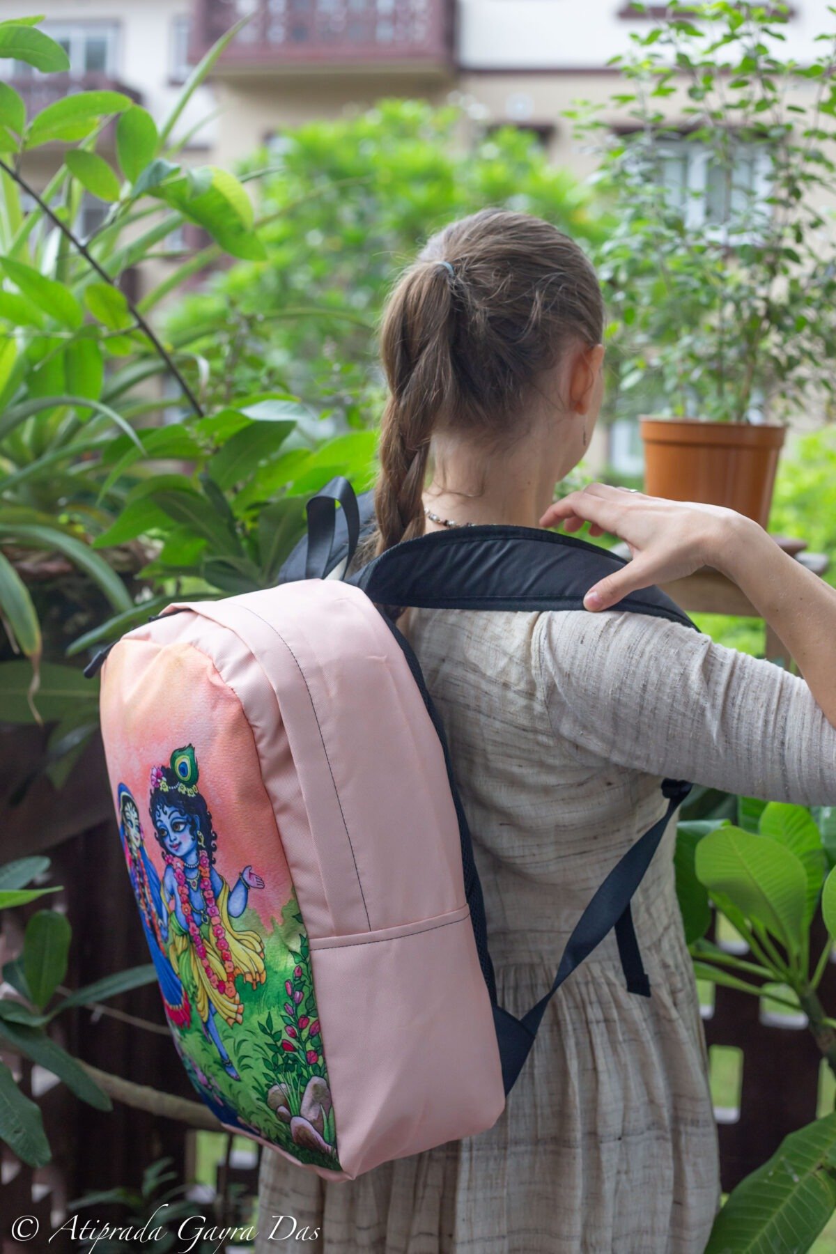 Shree Radha With Krishna School Backpack, Krishna, Hare Krishna , Vrindavan mood