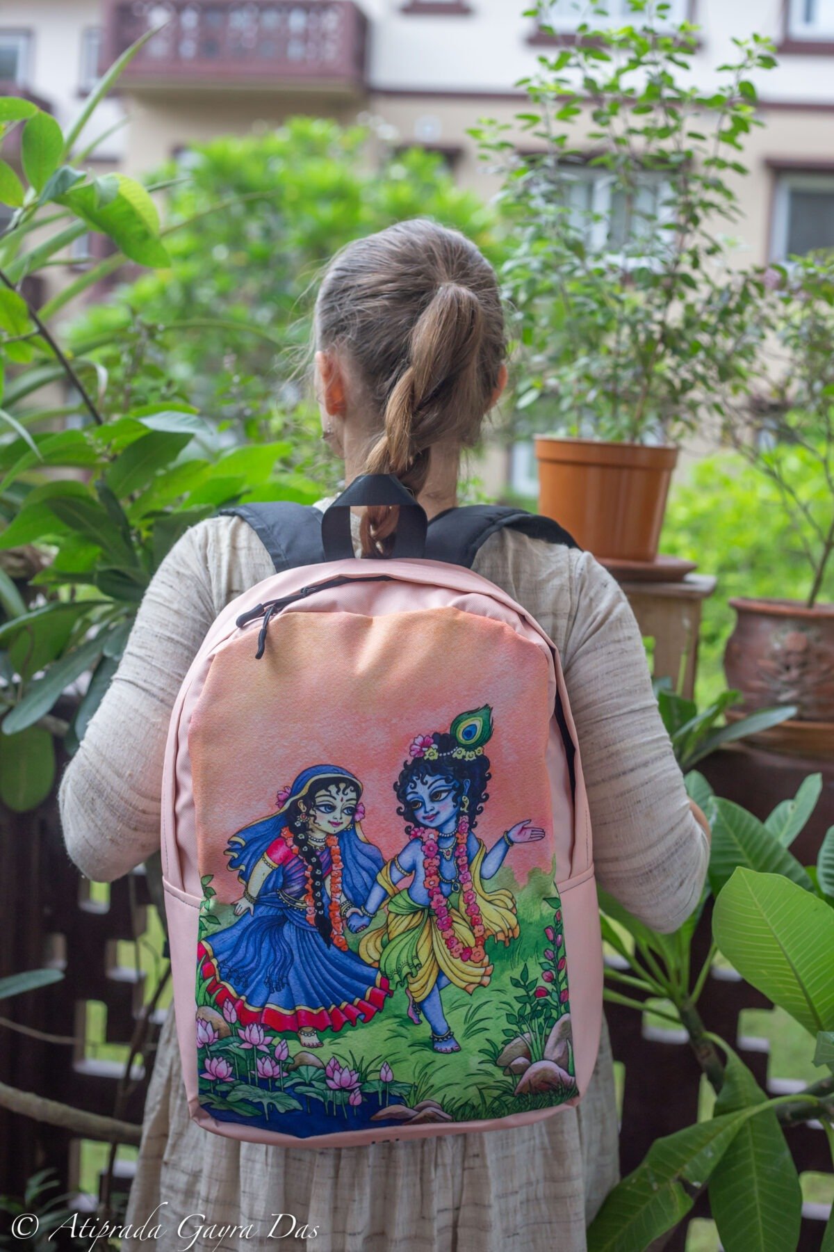 Shree Radha With Krishna School Backpack, Krishna, Hare Krishna , Vrindavan mood