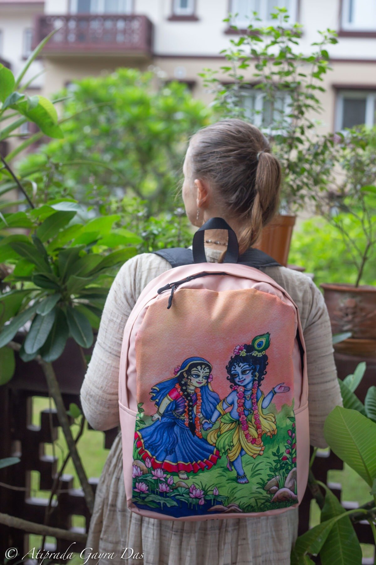 Shree Radha With Krishna School Backpack, Krishna, Hare Krishna , Vrindavan mood