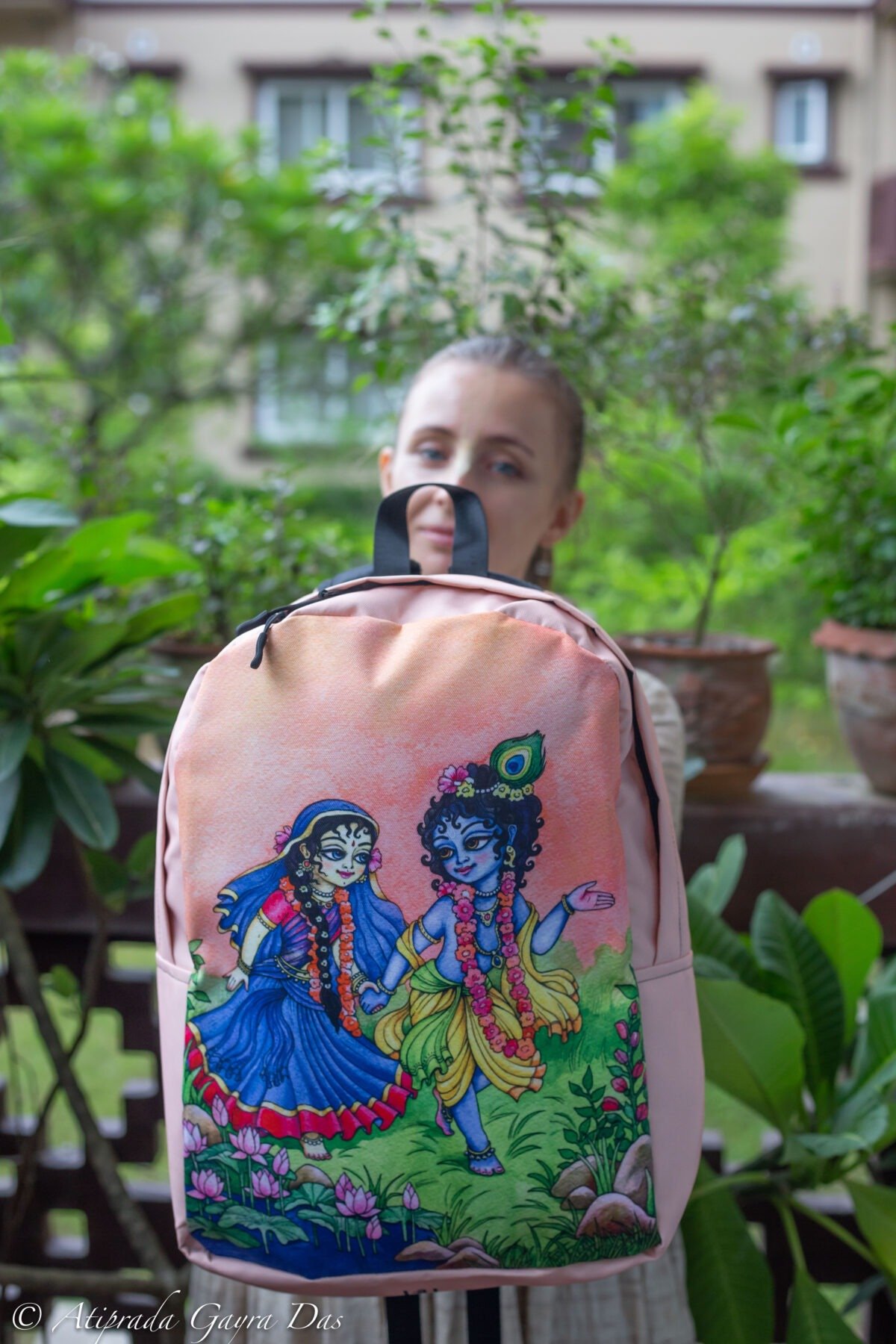 Shree Radha With Krishna School Backpack, Krishna, Hare Krishna , Vrindavan mood