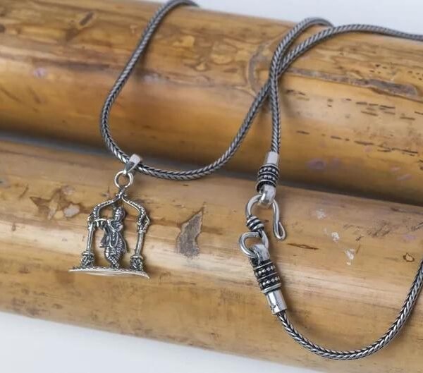 Lord Krishna Pendant, Mayapur Ugra Narasimhadev! Pure Silver 925, Krishna style