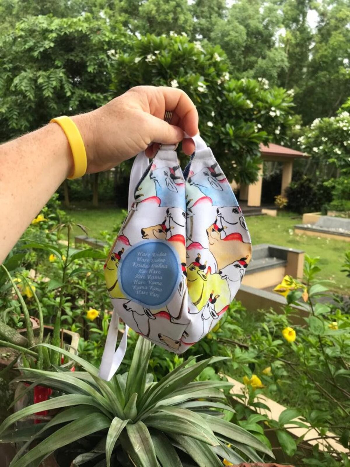 Cows japa Prayer bag, Japa Mala bag with Cow Surabhi