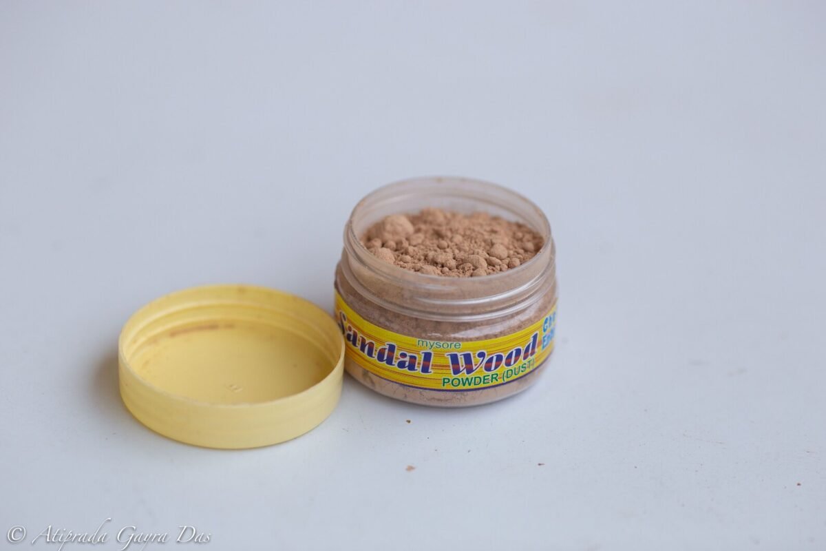 sandalwood powder, for deities.