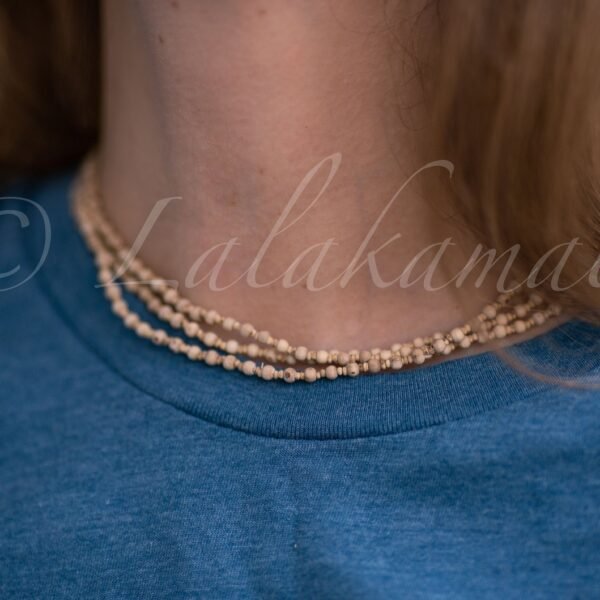 Beautiful 3 row Handmade tulsi Kanthimala , necklace - hare krishna kanthi mala, jay Shri radhe Mala ,lotus feet Shri Radhe, Tulasi