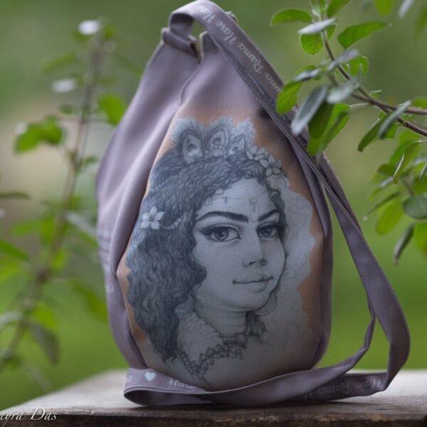 beautiful Krishna Japa bag/krishna bag/ beads bag/ meditation bag, Tulasi bag 27cm