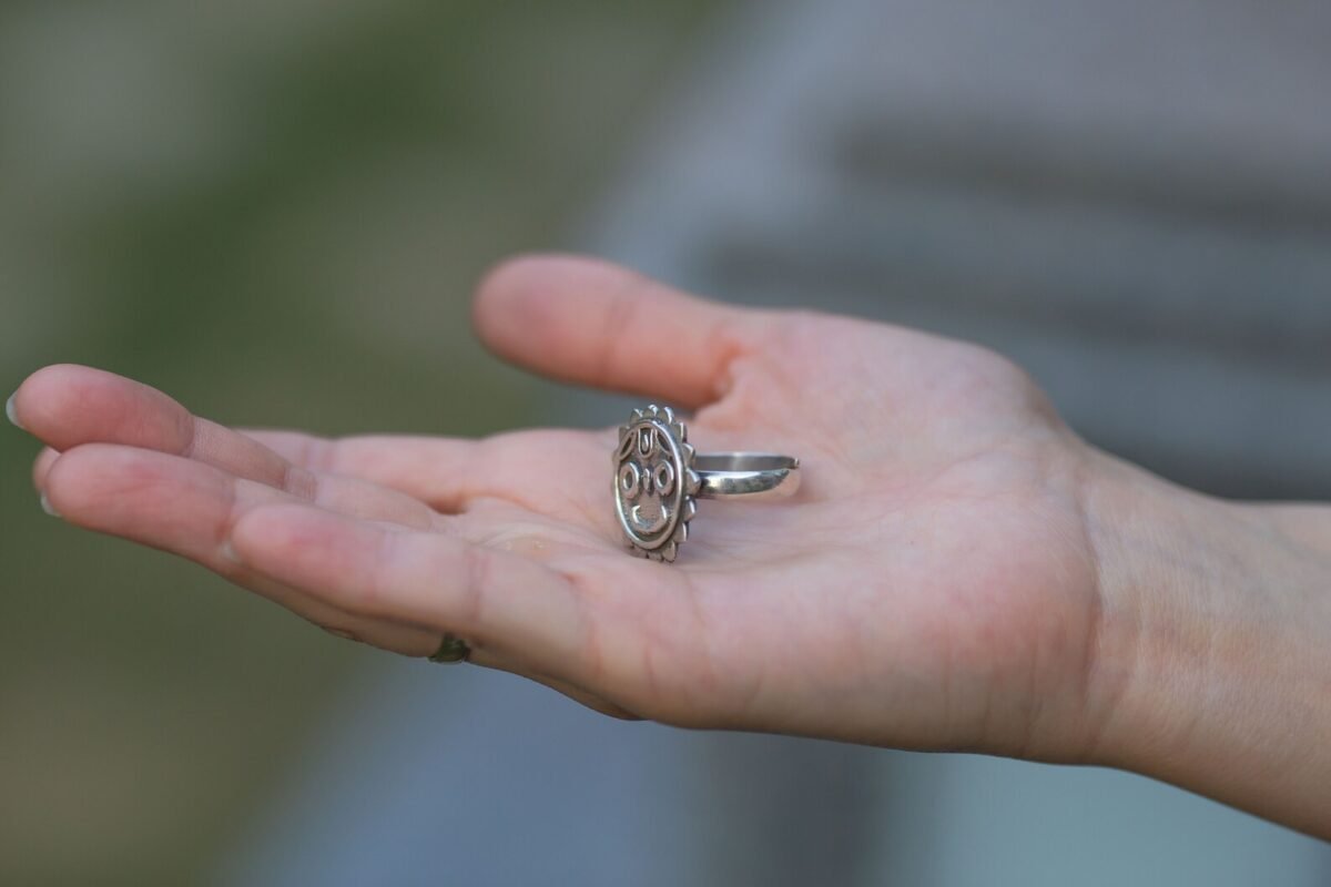 Silver Jagannath Ring, free size ,Hare Krishna Ring, Mahamantra Holy names,Pure Silver ring.