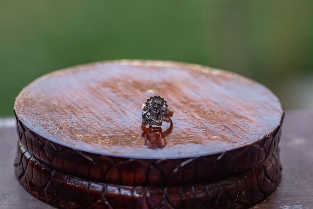 Narasimha dev silver Ring free size, Krishna Holy names,Pure Silver ring.Krishna ring