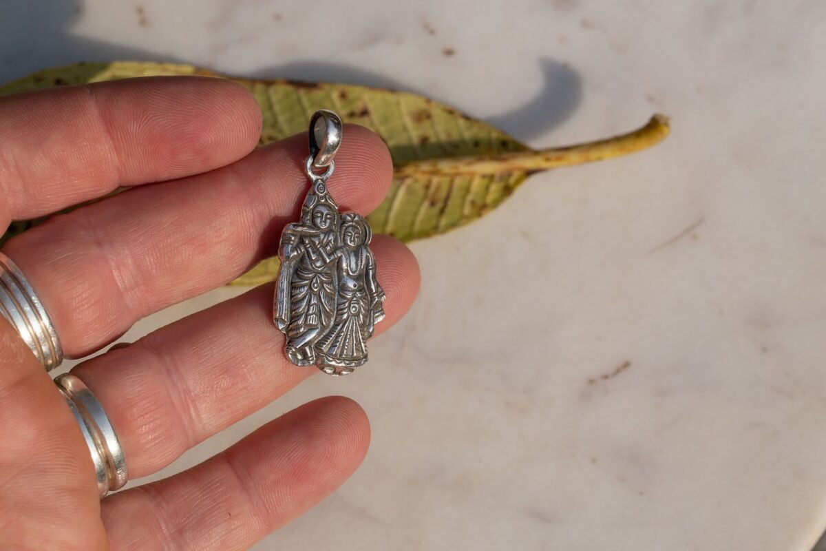 Yoga Nrisimhadev silver Pendant Handmade , Hare Krishna, Krishna Style, kanthimala, Tulasi pandent