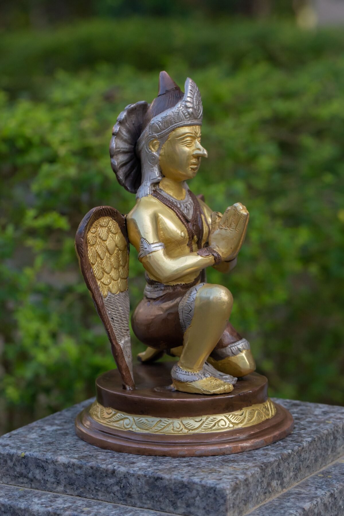 Garuda Dev murti 8.5  Inches  ,deity Narayana LIla ,Hare Krishna, Spiritual things, Holy things .brass