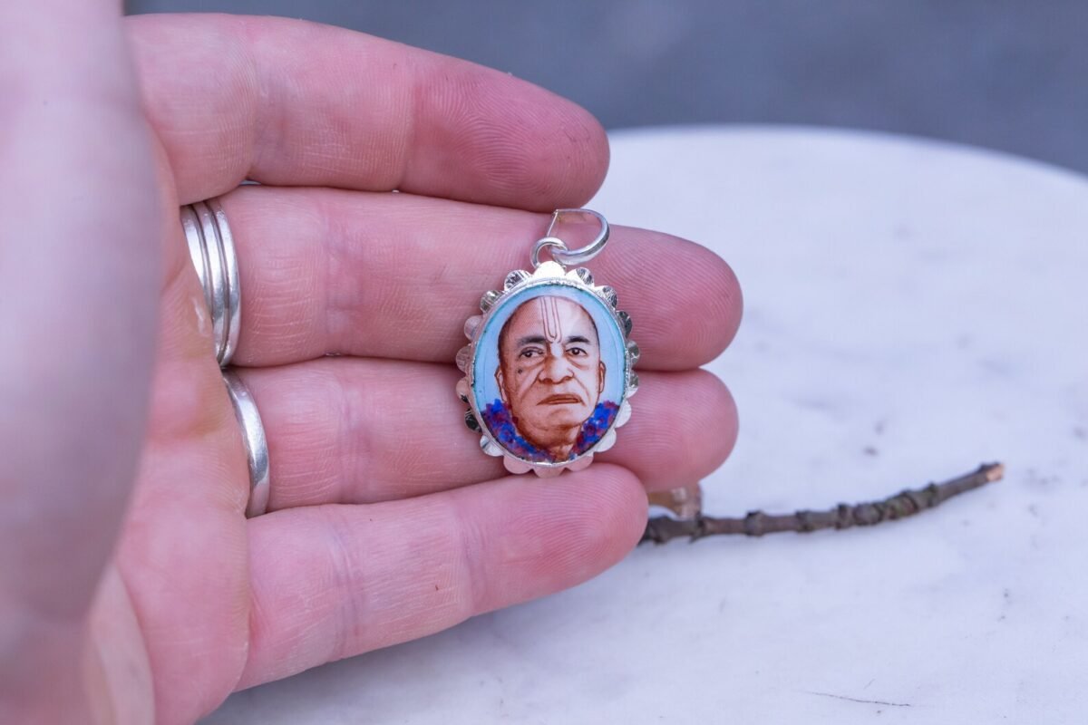 Prabhupada silver Pendant Handmade , Hare Krishna, Krishna Style, kanthimala, Tulasi pandent