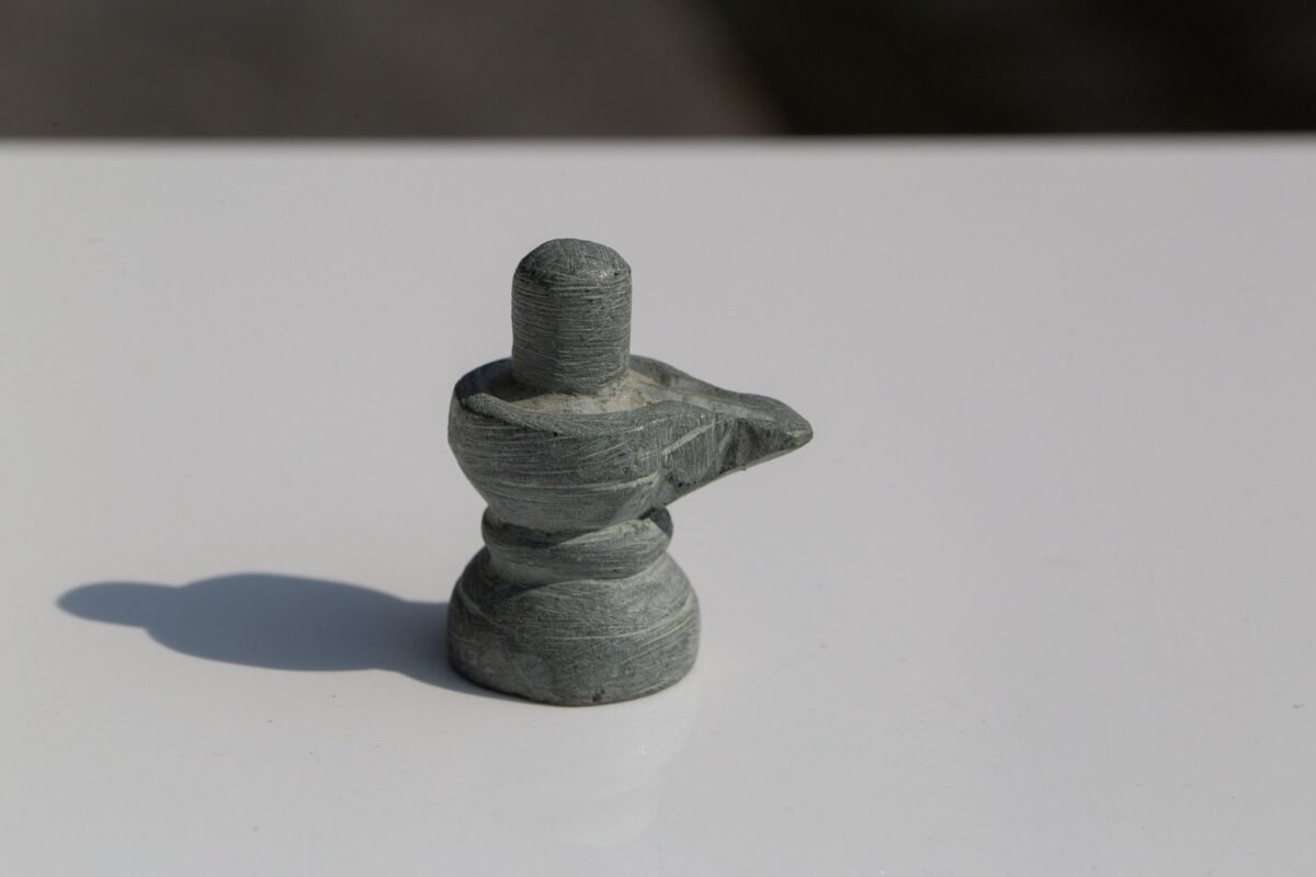 1.6 inch Shivalingam, Shiva as Lord, handmade shivling stone