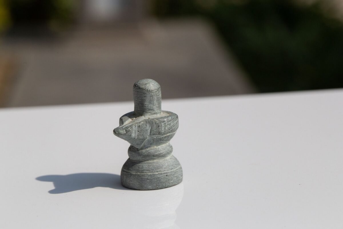 1.6 inch Shivalingam, Shiva as Lord, handmade shivling stone