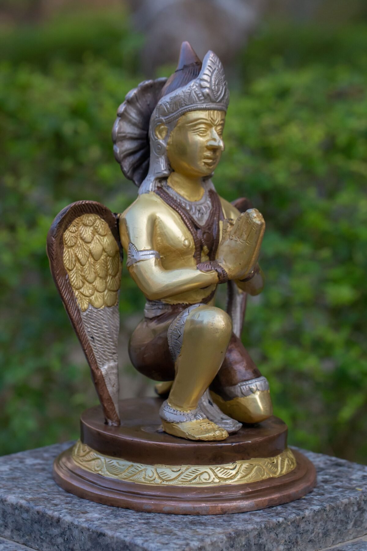 Garuda Dev murti 8.5  Inches  ,deity Narayana LIla ,Hare Krishna, Spiritual things, Holy things .brass