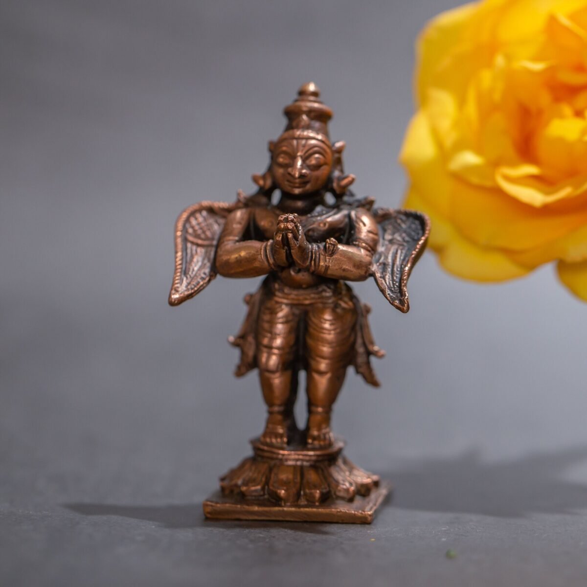 Garuda Dev murti 3 Inches ,deity Narayana LIla ,Hare Krishna, Spiritual things, Holy things .copper