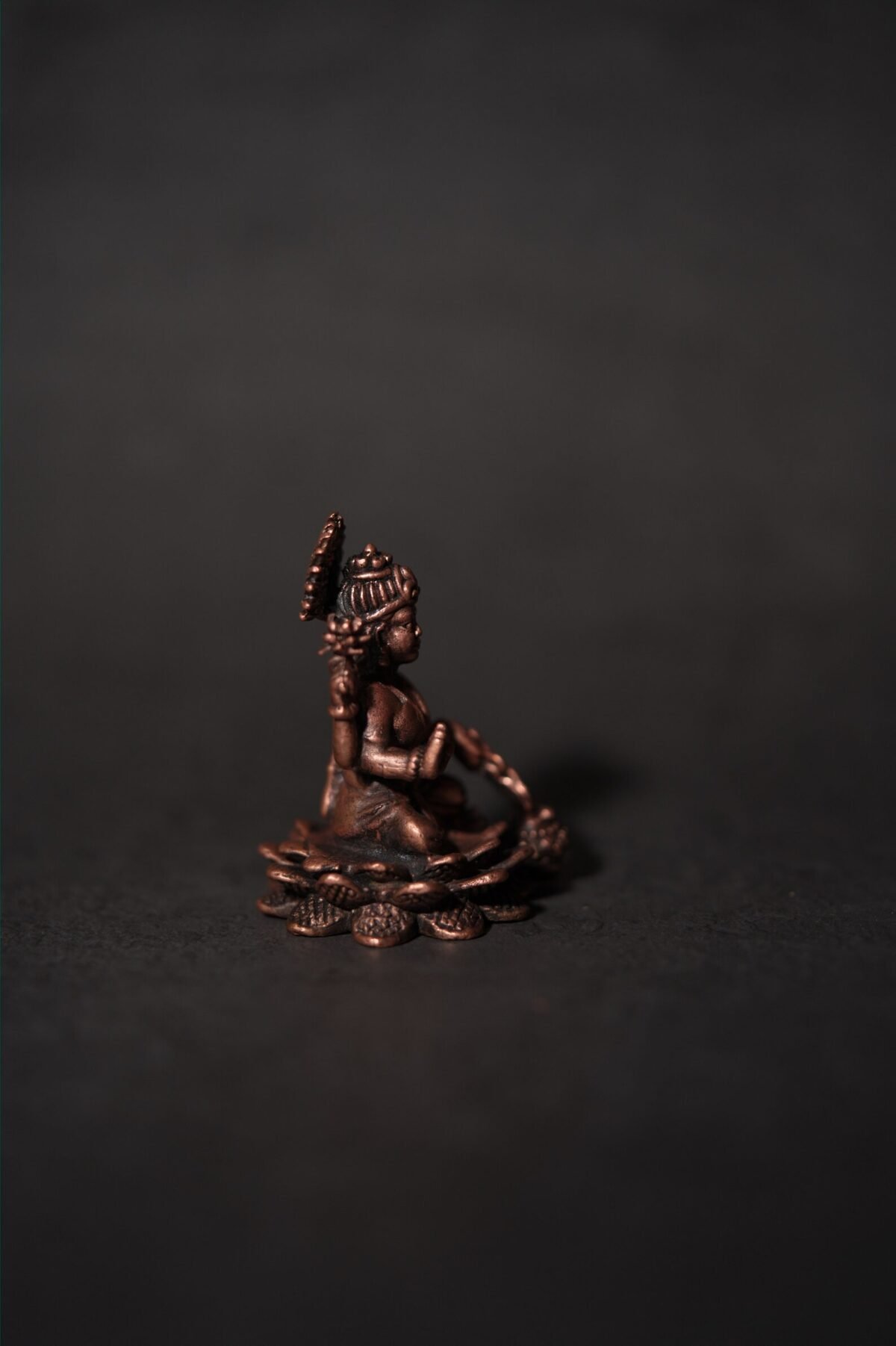 Decor Handmade Copper Lakshmi Idol 2.3 inches ,Home Temple,I Nice Gift Ideal for Good Luck Wishes ,Hare Krishna, Spiritual things, Holy