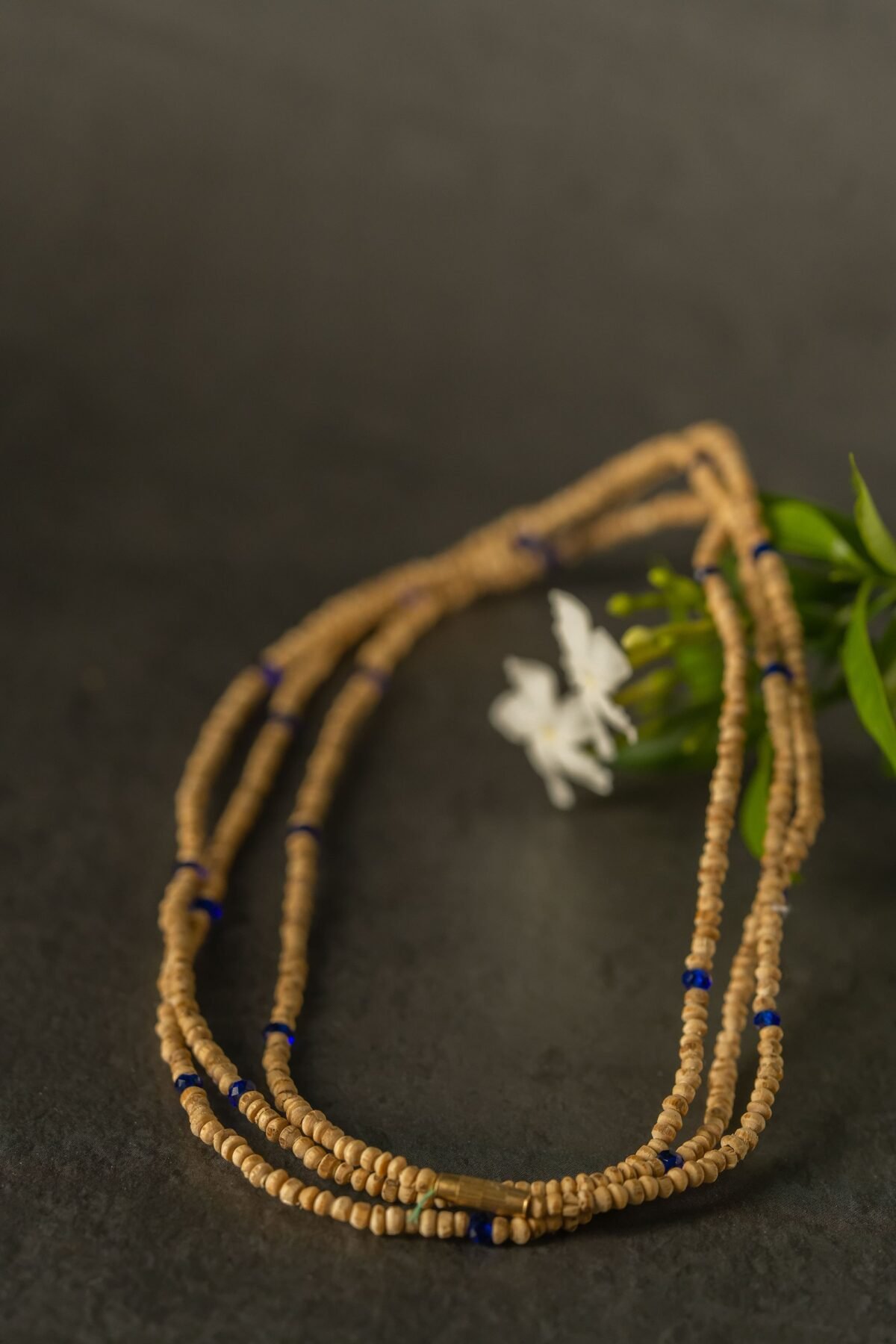 Beautiful 3 row Handmade tulsi Kanthimala , necklace - hare krishna kanthi mala, jay Shri radhe Mala ,lotus feet Shri Radhe, Tulasi