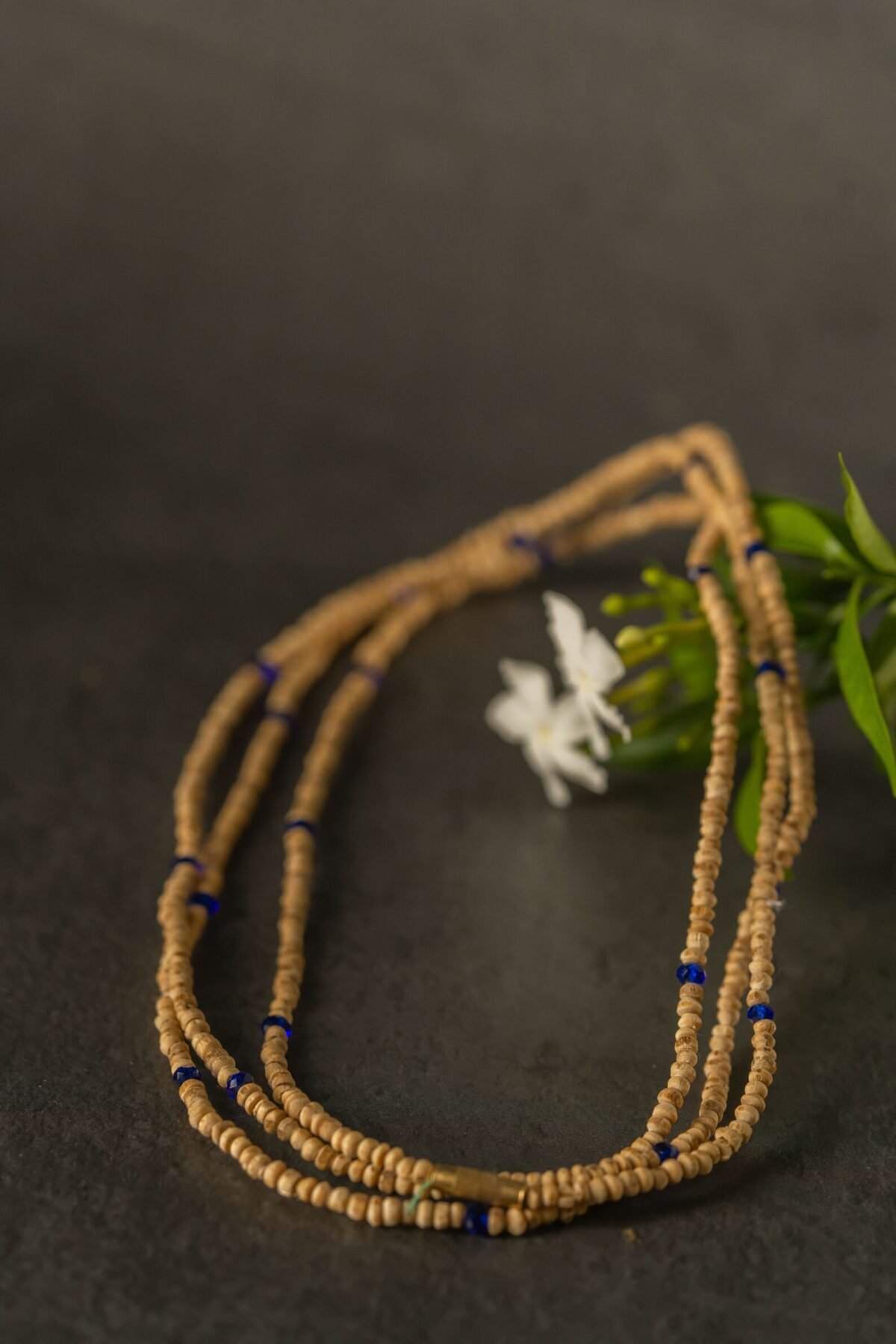 Beautiful 3 row Handmade tulsi Kanthimala , necklace - hare krishna kanthi mala, jay Shri radhe Mala ,lotus feet Shri Radhe, Tulasi