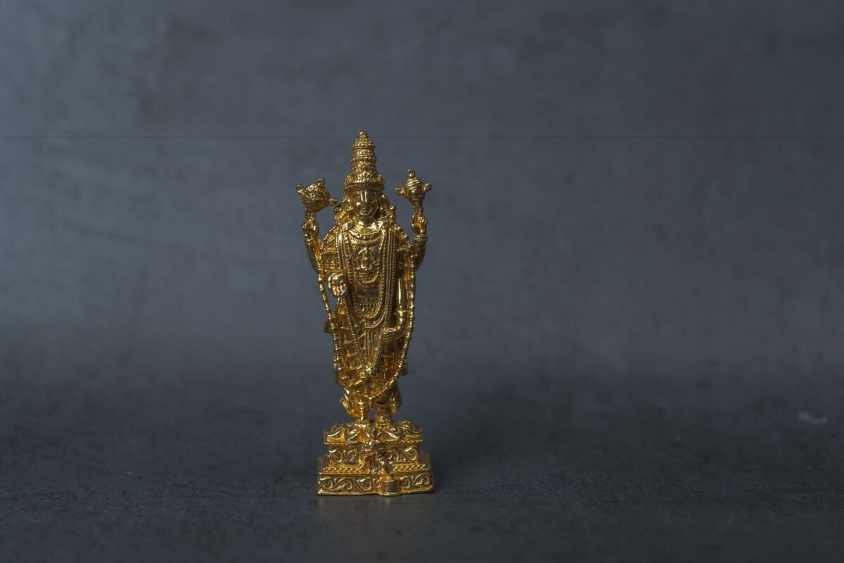 4 inches, Handmade brass Balaji Idol,Home Temple,I Nice Gift Ideal for Good Luck Wishes ,Hare Krishna, Spiritual things, Holy things