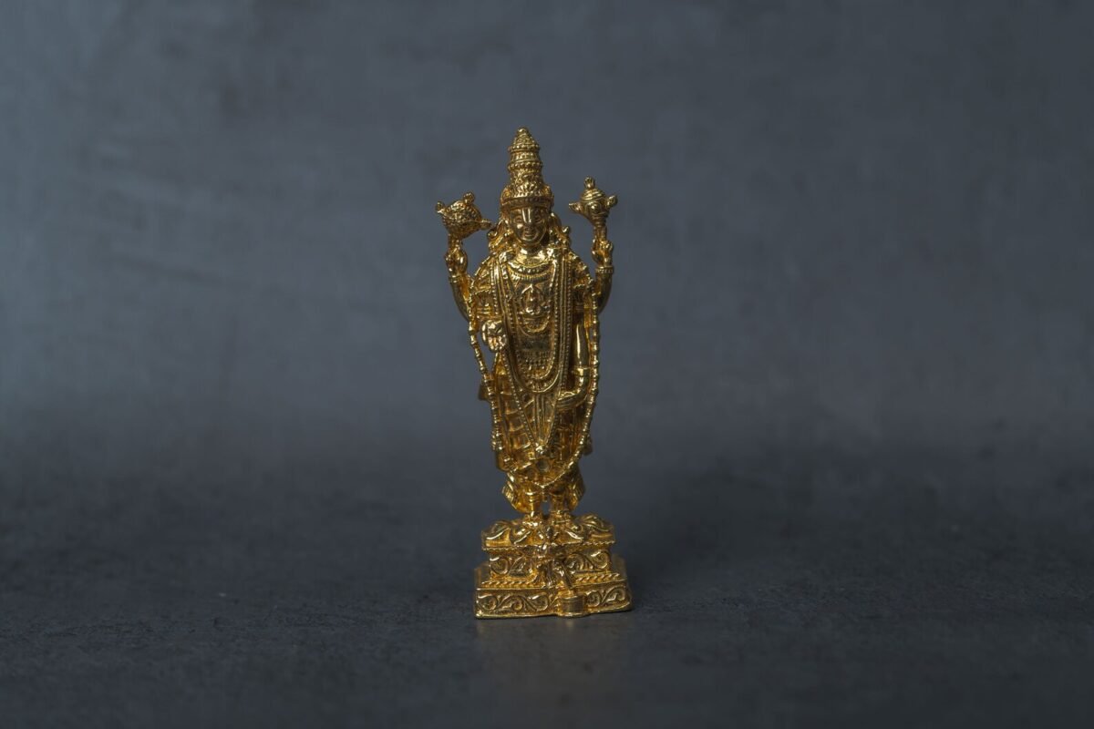 4 inches, Handmade brass Balaji Idol,Home Temple,I Nice Gift Ideal for Good Luck Wishes ,Hare Krishna, Spiritual things, Holy things