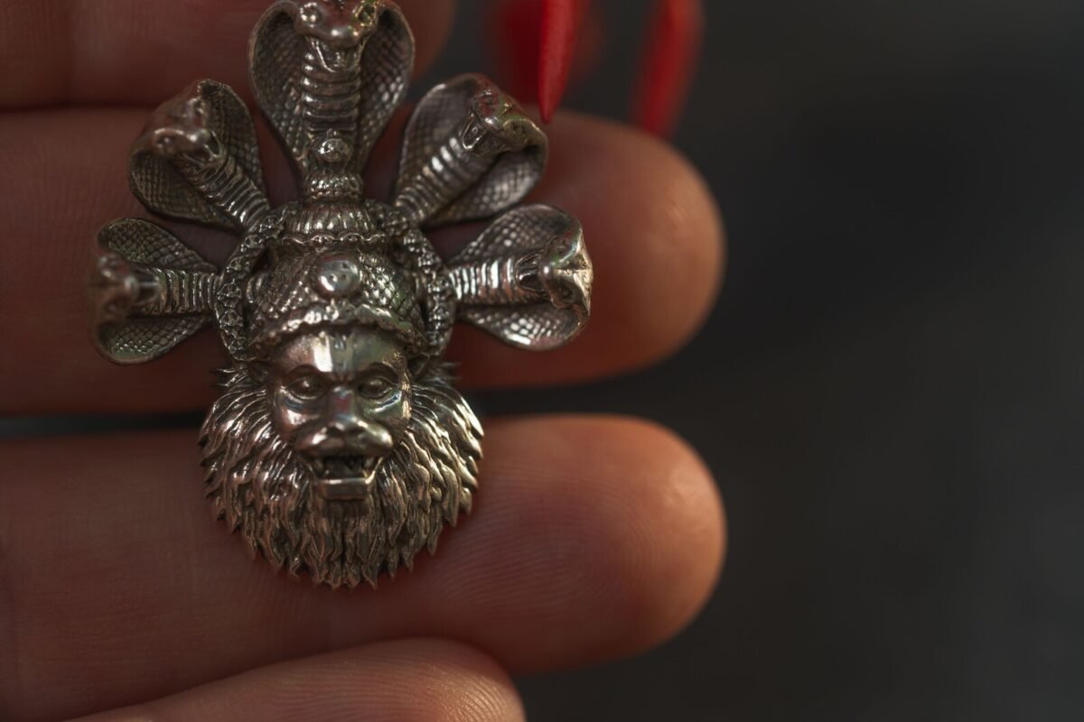 Narasimhadev Pendant Mayapur Ugra Narasimhadev! Pure Silver 925