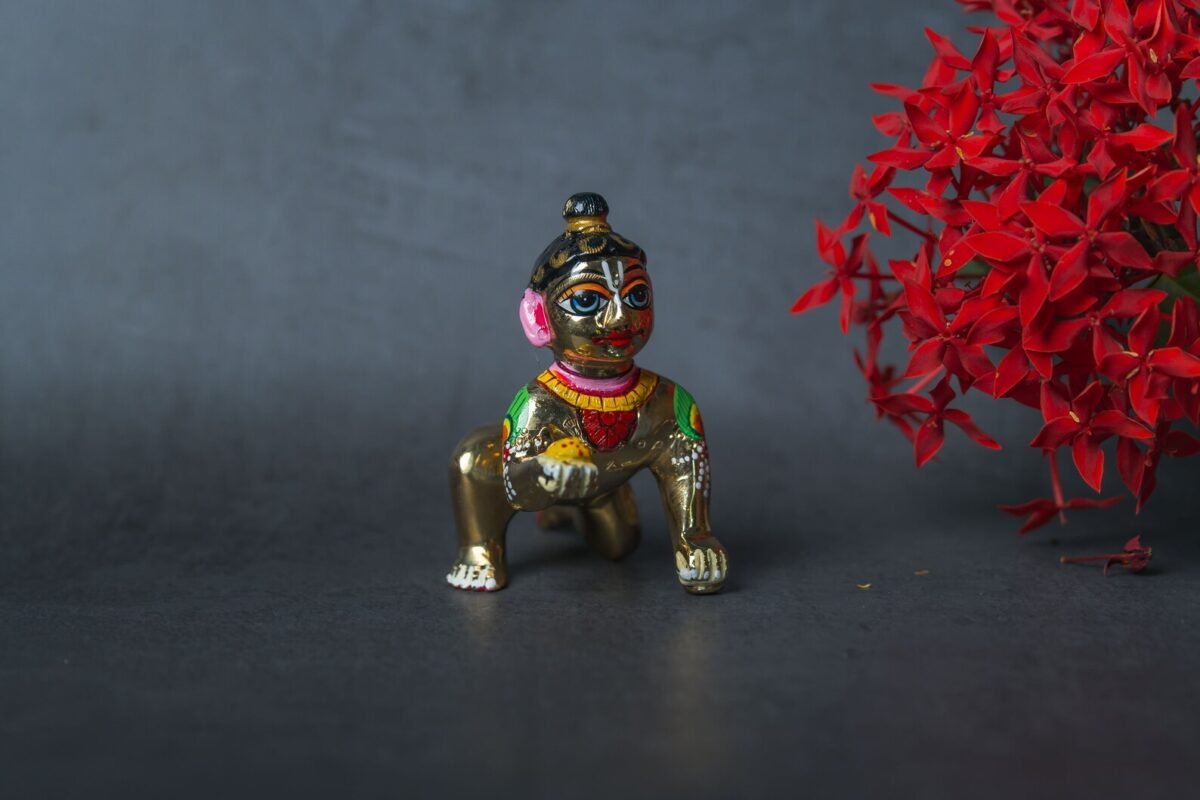 3" inches Beautiful Laddu Gopal murti ,deity God, Murti God,Hare Krishna, Spiritual things, Holy things.(be sure to read the description)