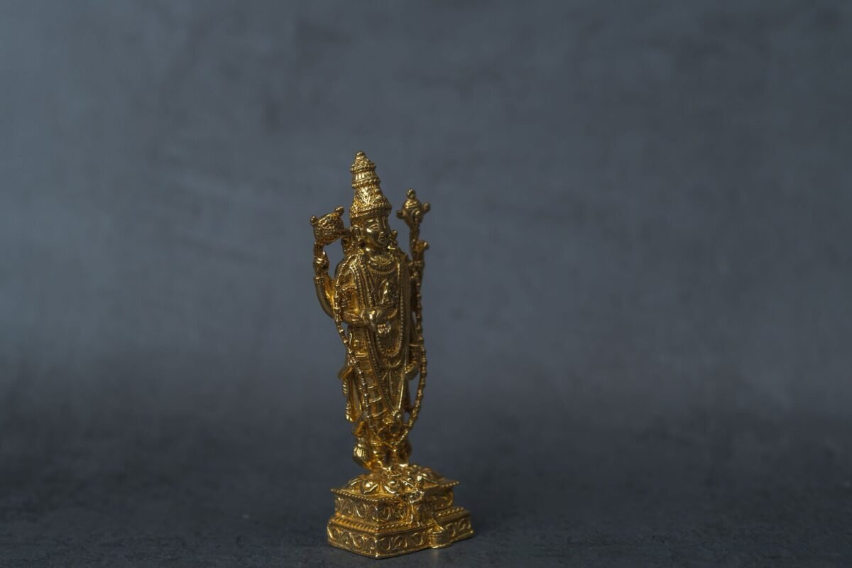 4 inches, Handmade brass Balaji Idol,Home Temple,I Nice Gift Ideal for Good Luck Wishes ,Hare Krishna, Spiritual things, Holy things