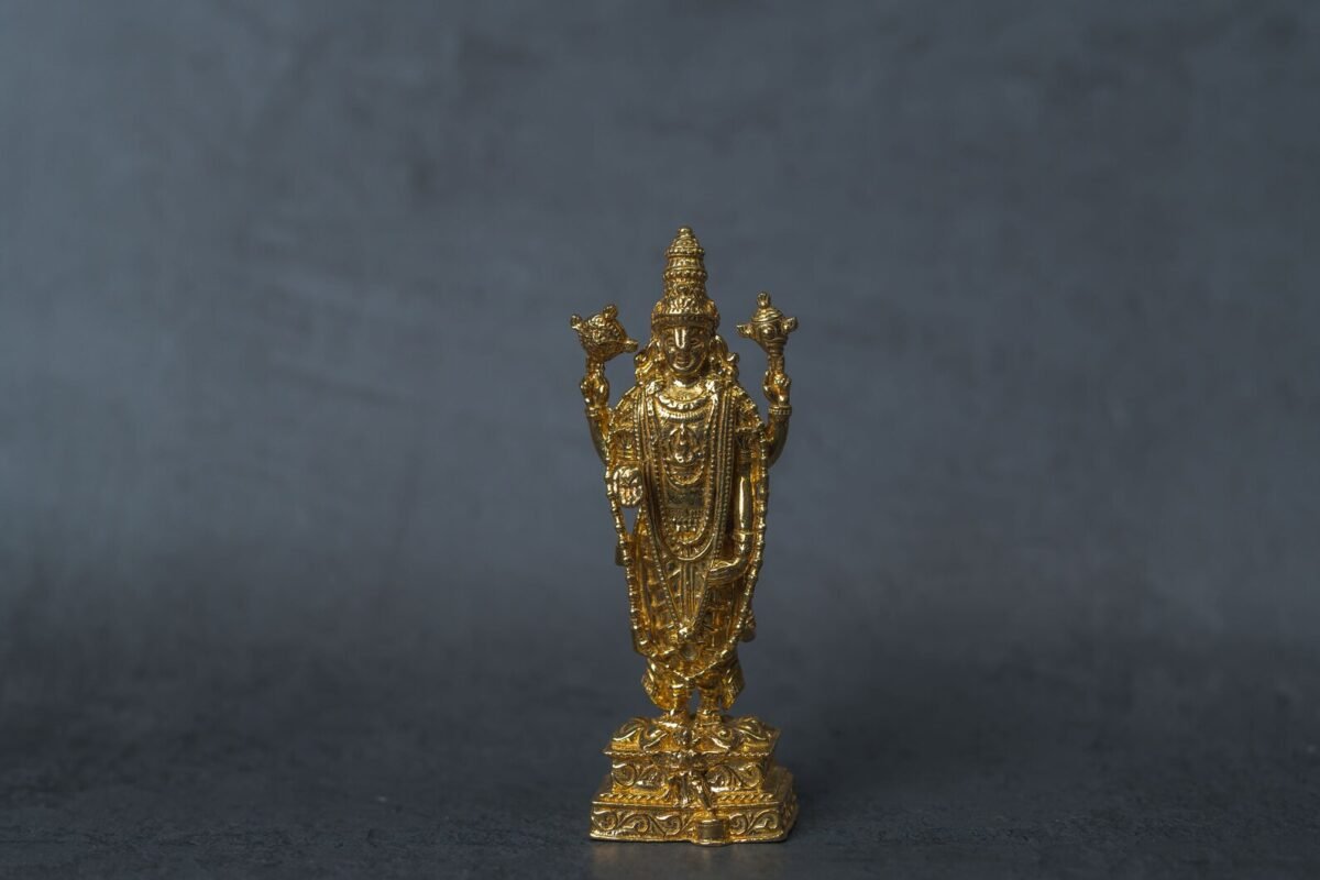 4 inches, Handmade brass Balaji Idol,Home Temple,I Nice Gift Ideal for Good Luck Wishes ,Hare Krishna, Spiritual things, Holy things