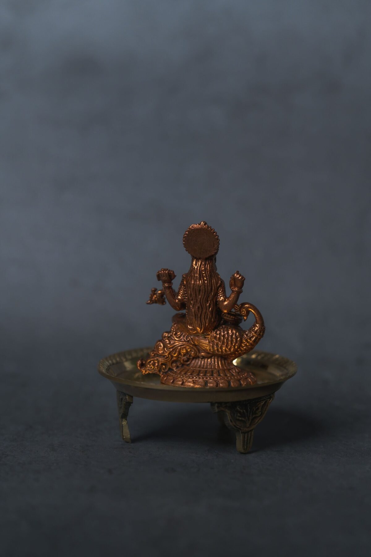 Copper Sarasvati Devi murti 2.5 Inches ,deity ,Hare Krishna, Spiritual things, Holy things, Krishna