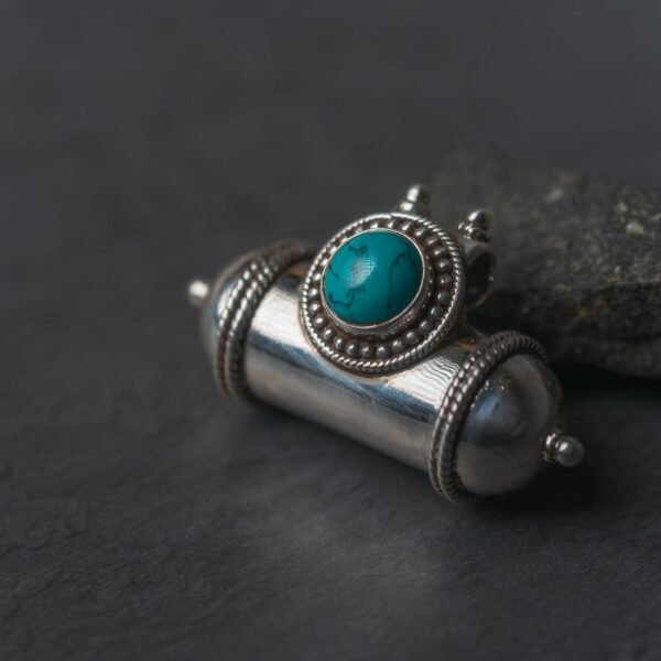 Silver Kavacha /Pendant , secret box/ Handmade , Hare Krishna, Krishna Style, kanthimala, Tulasi pandent