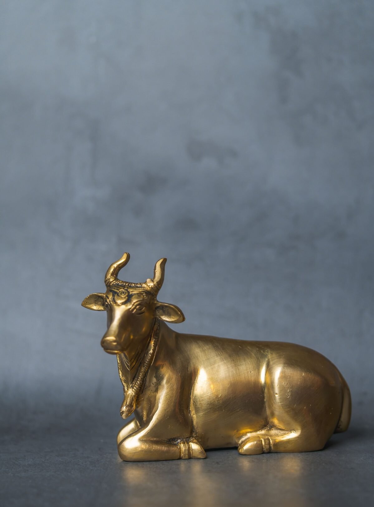 Beautiful Brass Cow/ Nandi ,Surabhi for Altar figurines, Cow statue, Hare Krishna, altar decorations, Indian Cow,Cow,Metal sculpture