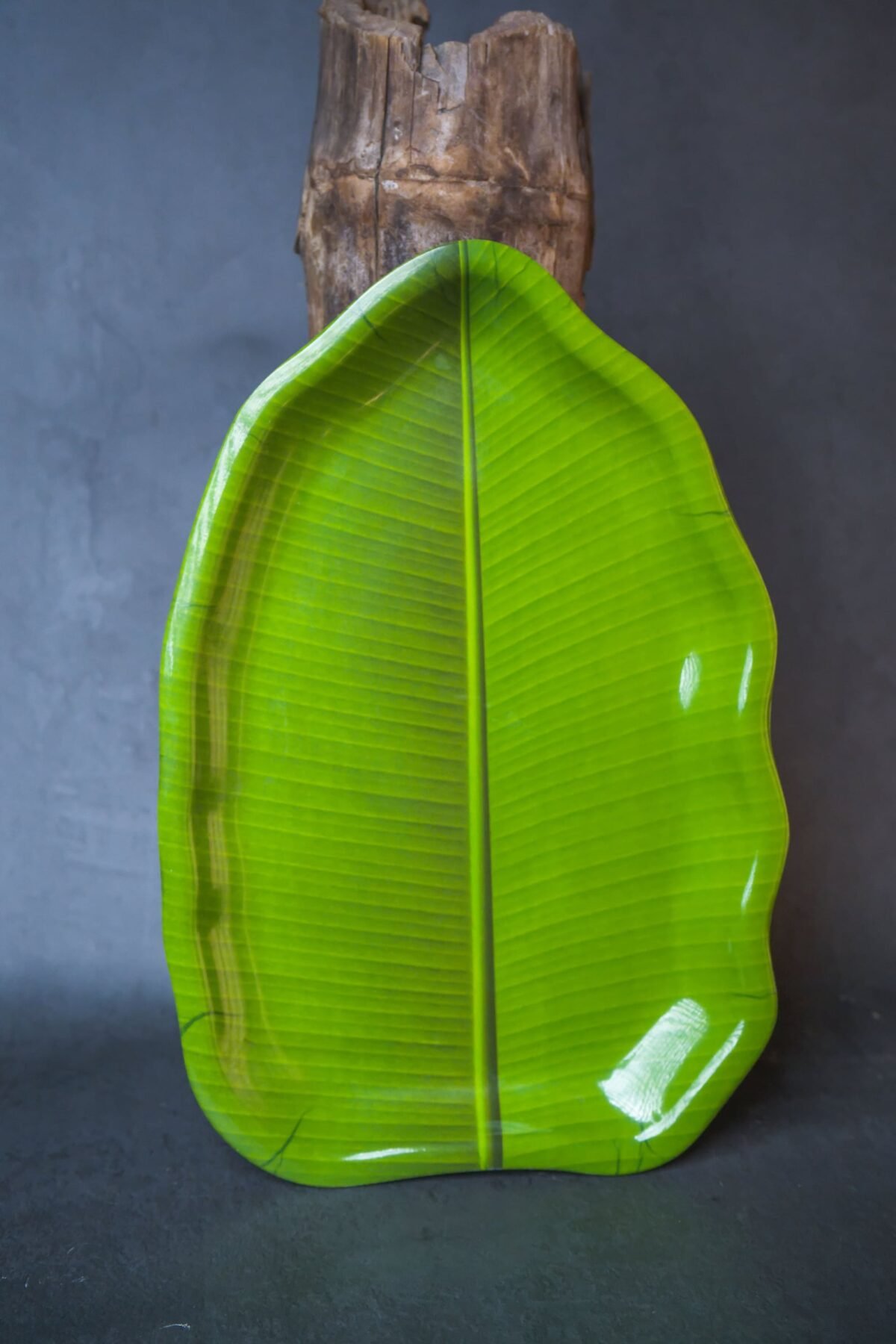 11" inches Mini Banana Leaf Shape Platter Plate, Partition Divided, Lunch/Dinner/Bhojan/Thali Plates Krishna plates