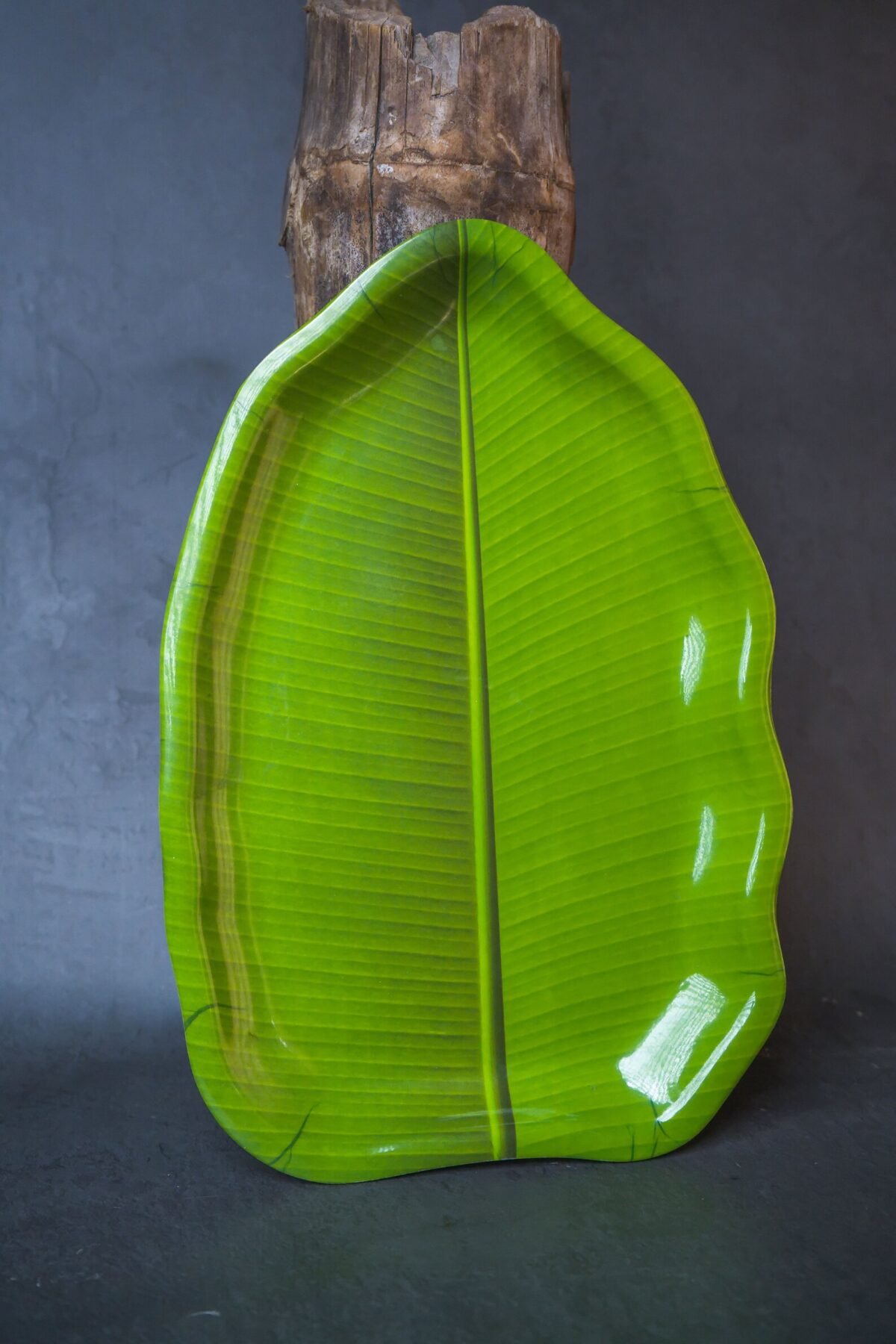 11" inches Mini Banana Leaf Shape Platter Plate, Partition Divided, Lunch/Dinner/Bhojan/Thali Plates Krishna plates