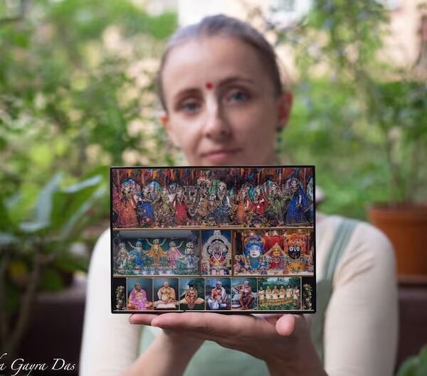 beautiful Mini Altar for Home,Radha Krishna, Narasimhadev,Jagannath, Guru Parampara,Tulasi