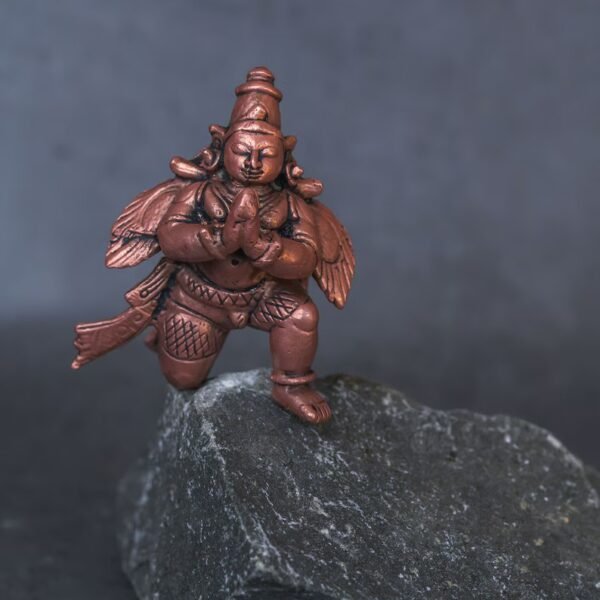 Garuda Dev murti 1.8 Inches ,deity Narayana LIla ,Hare Krishna, Spiritual things, Holy things .copper