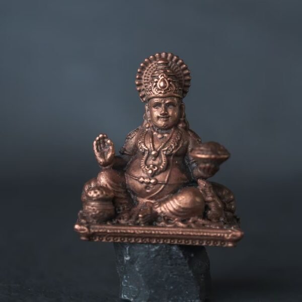 Maharaja Kuber Idol Copper Statue 1.9 inches Idol Statue,Home Temple,I Nice Gift Ideal ,Hare Krishna, Spiritual things,