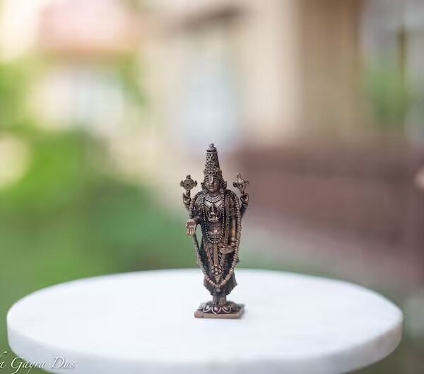3.25 inches, Handmade Copper Balaji Idol,Home Temple,I Nice Gift Ideal for Good Luck Wishes  ,Hare Krishna, Spiritual things, Holy things