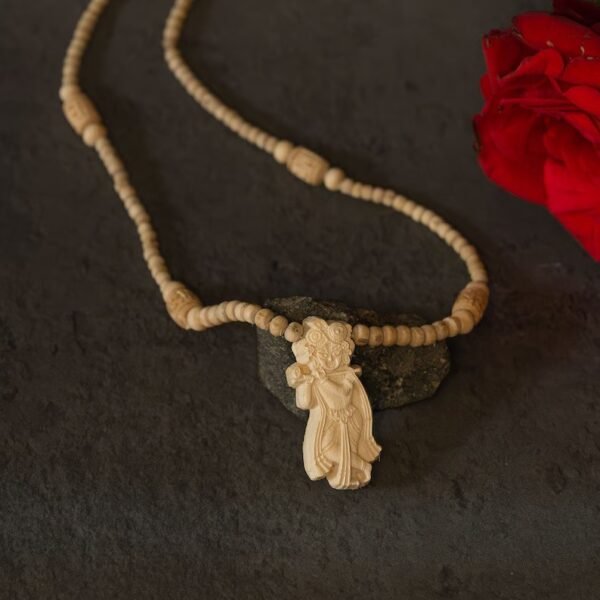 Krishna Tulasi Kanthimala ,Handmade tulsi necklace - hare krishna kanthi mala.Krishna style