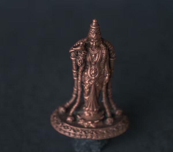 Meenakshi Devi Idol Copper Statue 2.9 inches Idol Statue,Home Temple,I Nice Gift Ideal ,Hare Krishna, Spiritual things,