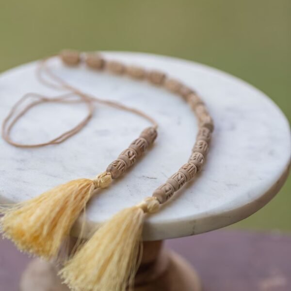 Tulasi counter for japa, Radha Name carving Beads . Japa Bag, accessories for japa bag. (Only Counter).