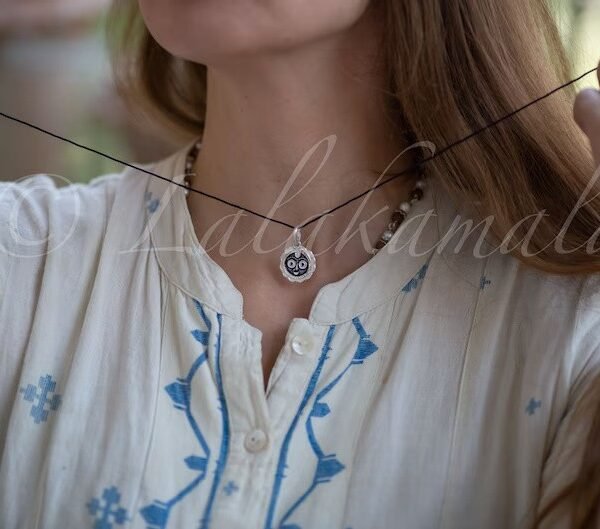 Jagannath Silver medallion Handmade, Hare Krishna, Krishna Style