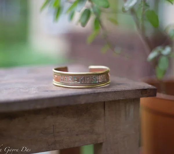Hare Krishna Copper Bracelet- unisex, Metal Bracelet, Maha Mantra Hare Krishna.