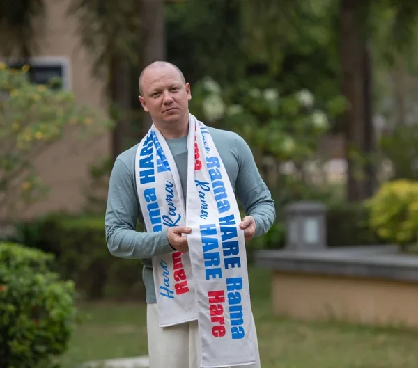 Stylish OWinter Scarf with  Hare Krishna Maha Mantra, Jay Shri Radhe, Spiritual things, Holy Clothing, Krishna Style