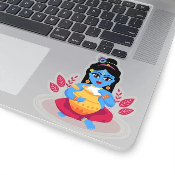Beautiful Gopal Kiss-Cut Stickers, Hare Krishna , Vrindavan style, Mahamantra hare Krishna