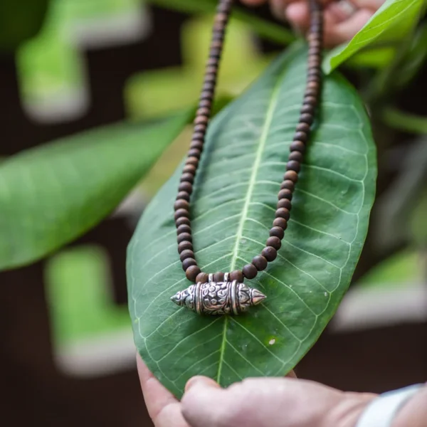 Tulasi Kanthimala With amazing Silver Narasimhadev Kavacha Handmade tulsi, necklace - hare krishna kanthi mala, jay Sri Tulasi Mala