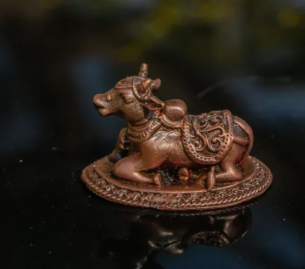 Nandi Copper Idols 1 inches, Copper Nandi  , Home Temple,I Nice Gift Ideal for Good Luck Wishes  ,Hare Krishna