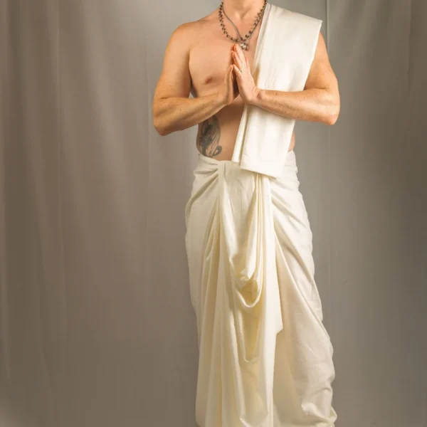 Stylish set Dhoti Chadr, Khadi Cotton High Quality ,Krishna Style, Spiritual clothing