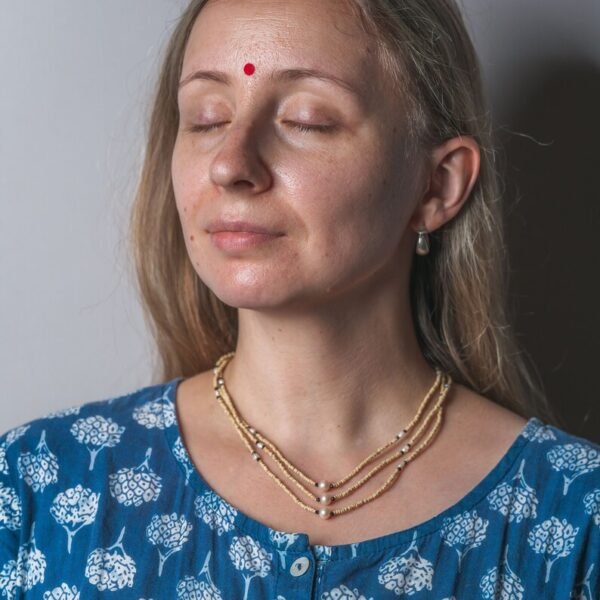 Pearls with Tulasi from Mayapur .stylish and high quality Handmade ,necklace hare krishna