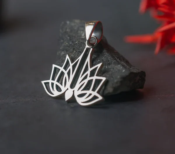 Lotus and Tilak Pendant Handmade - hare Krishna Style