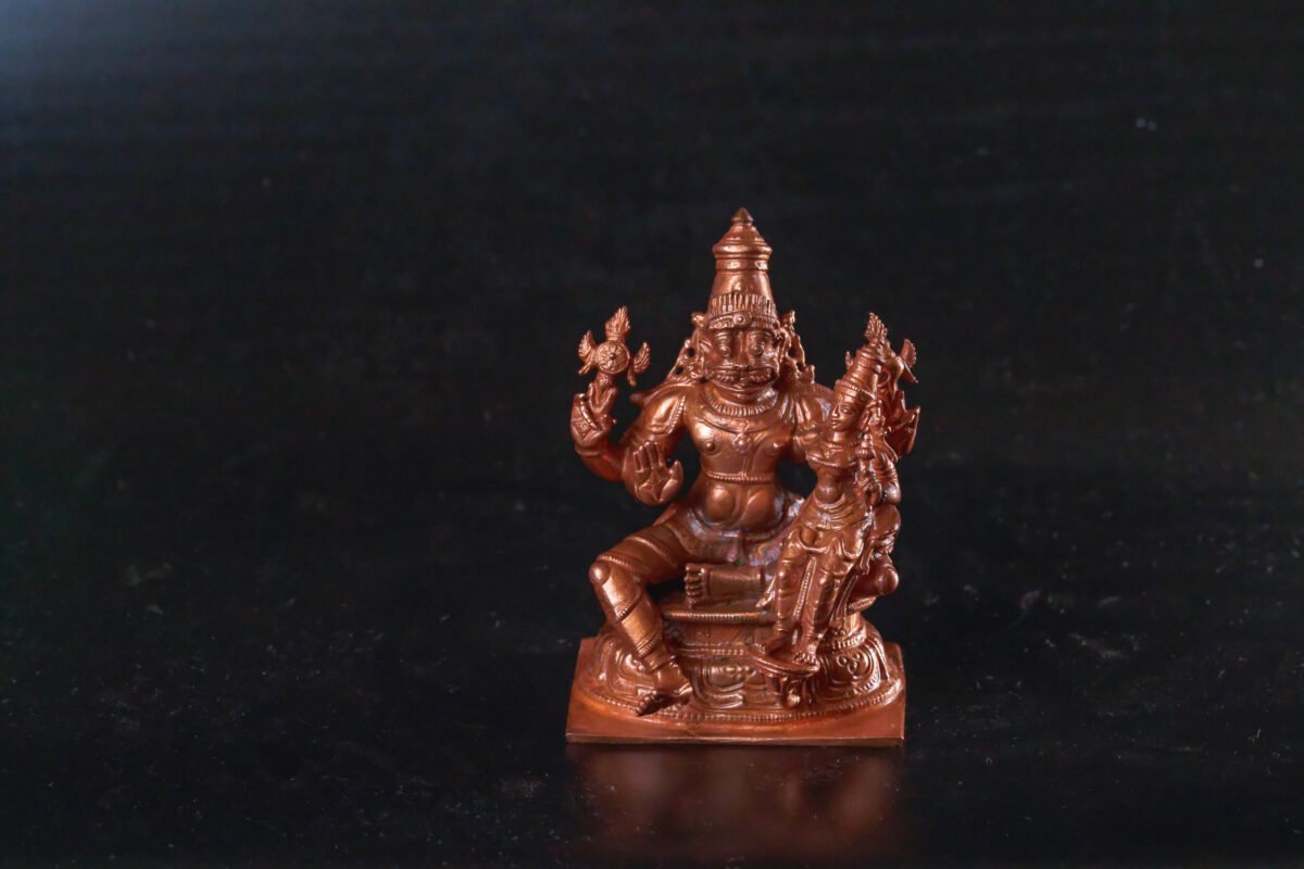 Copper Laxmi Narasimhadev murti 4 Inches.deity Nrisimhadev ,Hare Krishna, Spiritual things, Holy things .copper