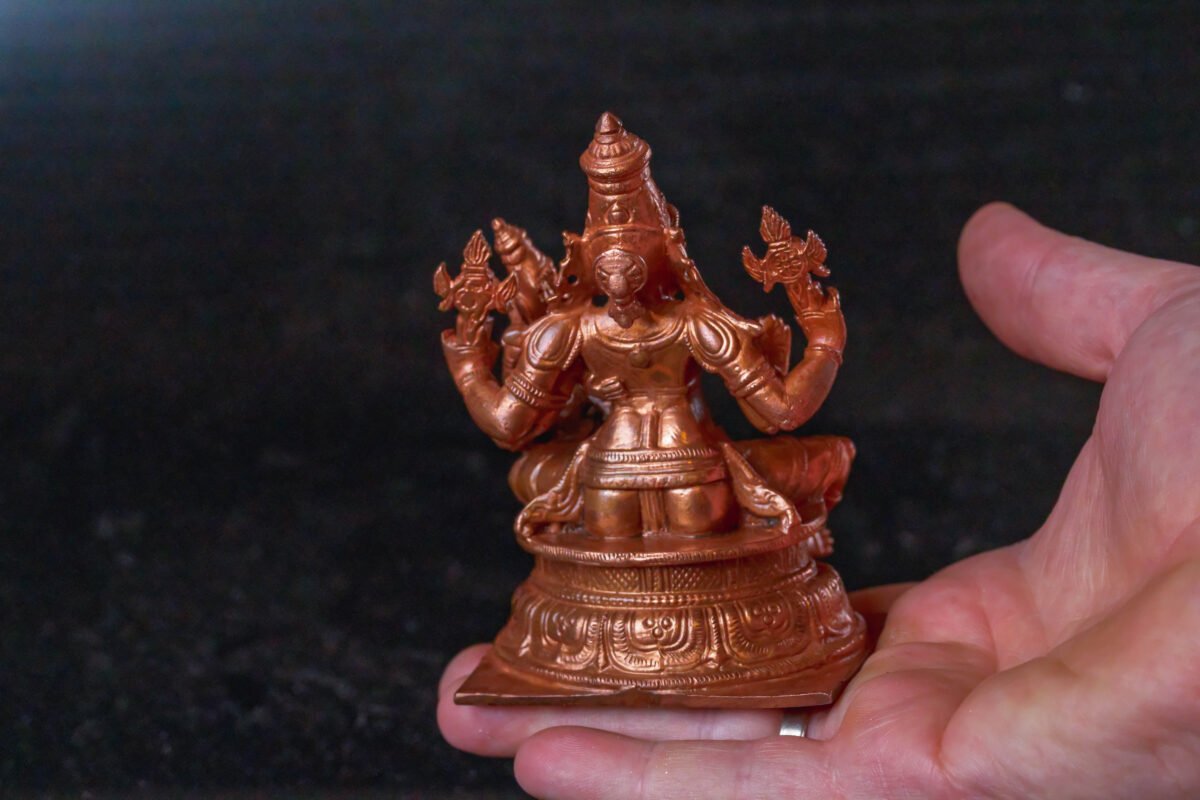 Copper Laxmi Narasimhadev murti 4 Inches.deity Nrisimhadev ,Hare Krishna, Spiritual things, Holy things .copper